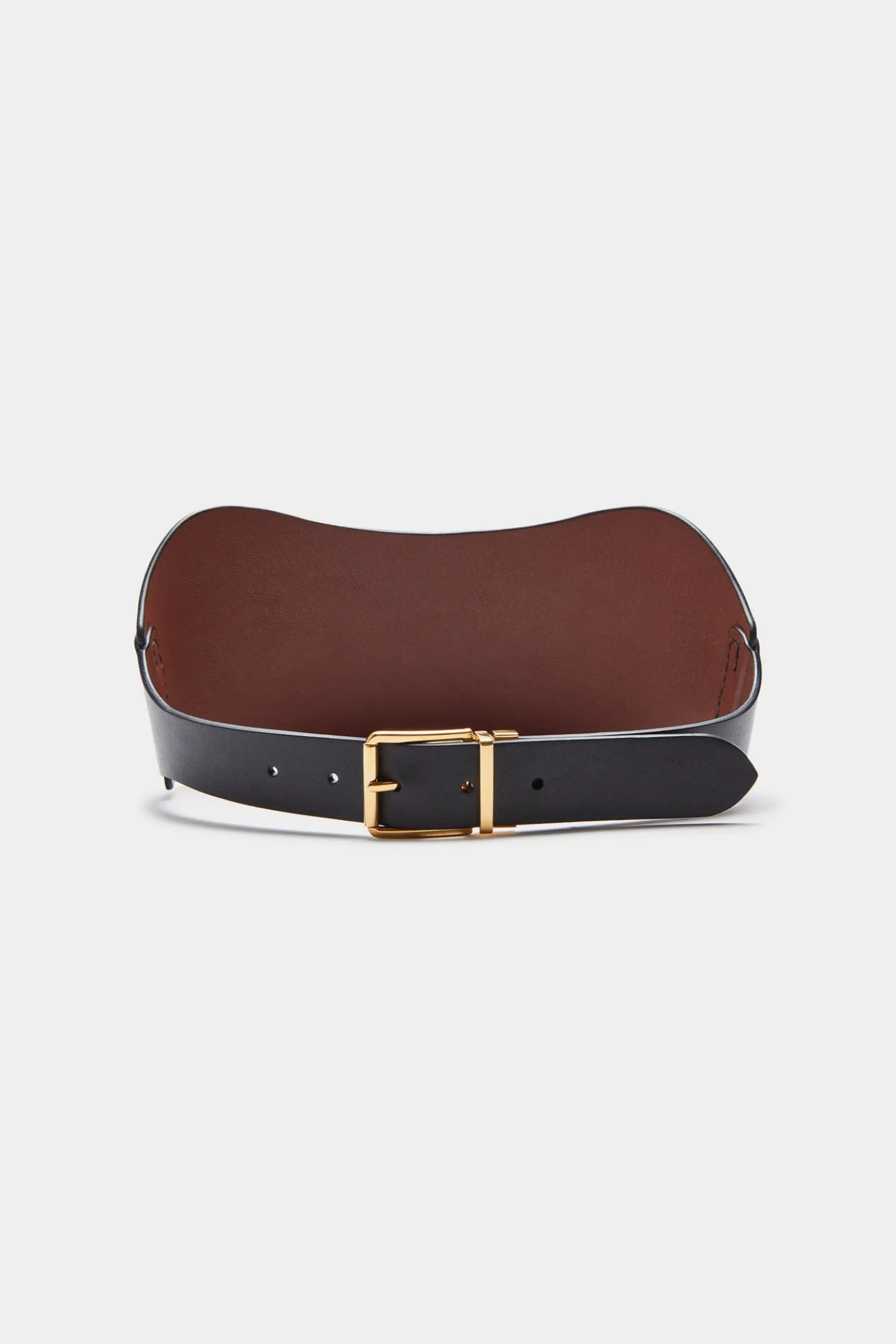 Altuzarra Belts*Reversible Corset Belt Black/Woody