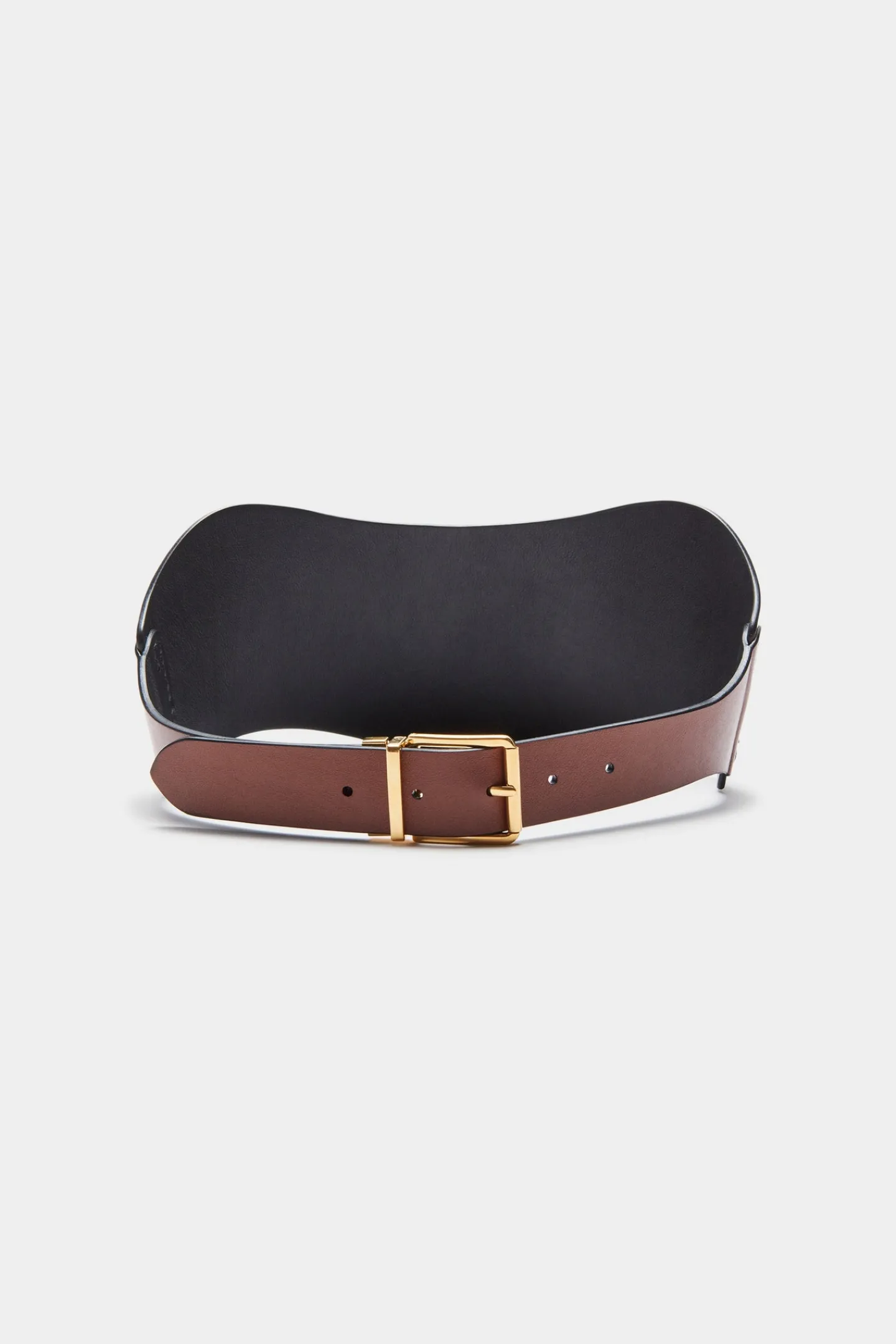 Altuzarra Belts*Reversible Corset Belt Black/Woody