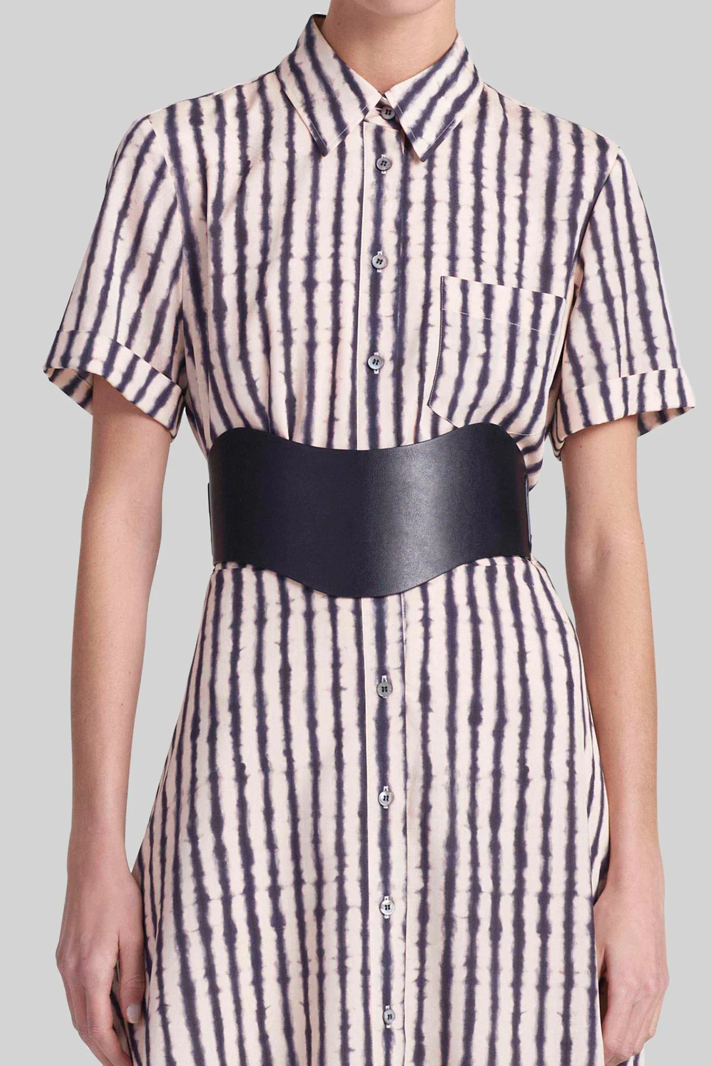 Altuzarra Belts*Reversible Corset Belt Black/Woody