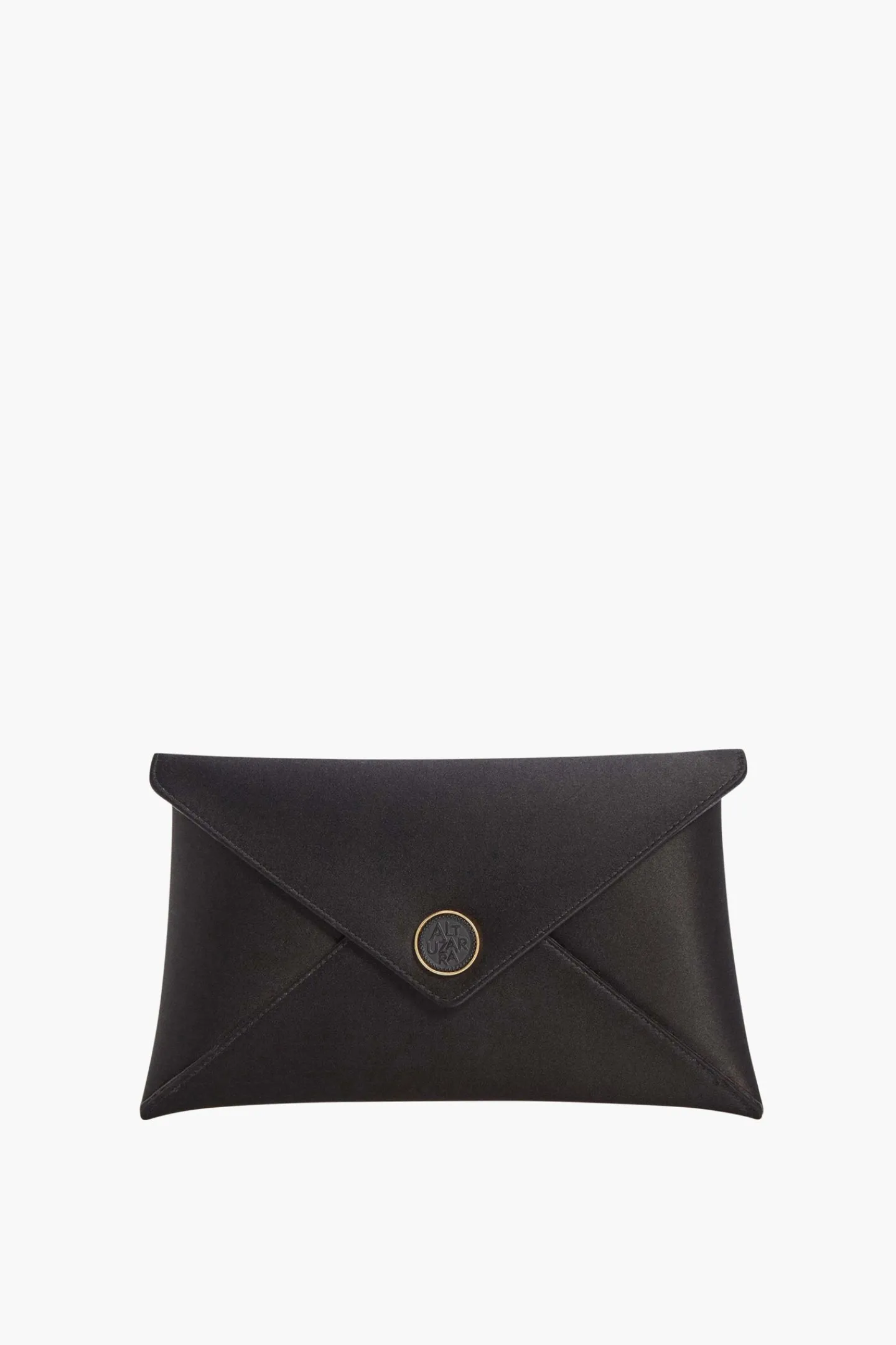 Altuzarra Handbags*Medallion Envelope Clutch BlackLeather