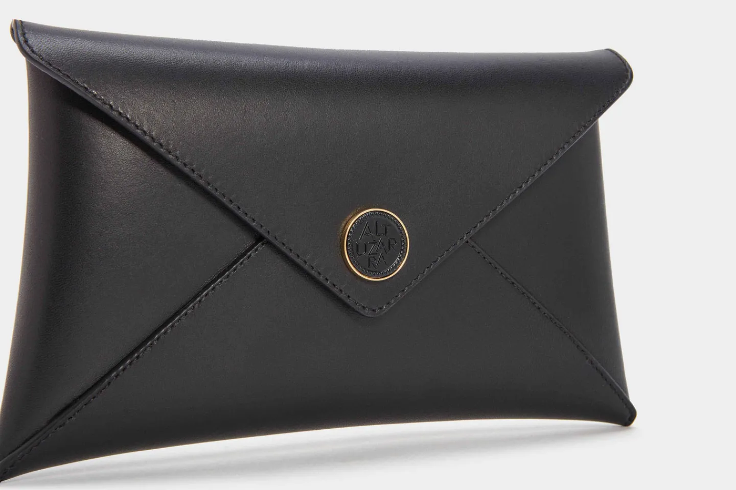 Altuzarra Handbags*Medallion Envelope Clutch BlackLeather