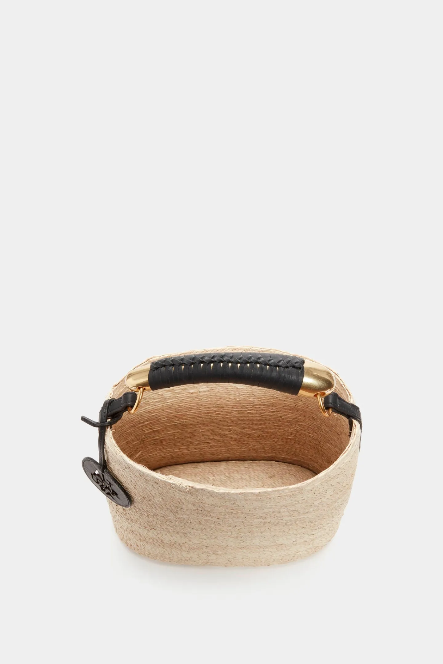 Altuzarra Handbags*Watermill Bag Metal Handle Natural/Black