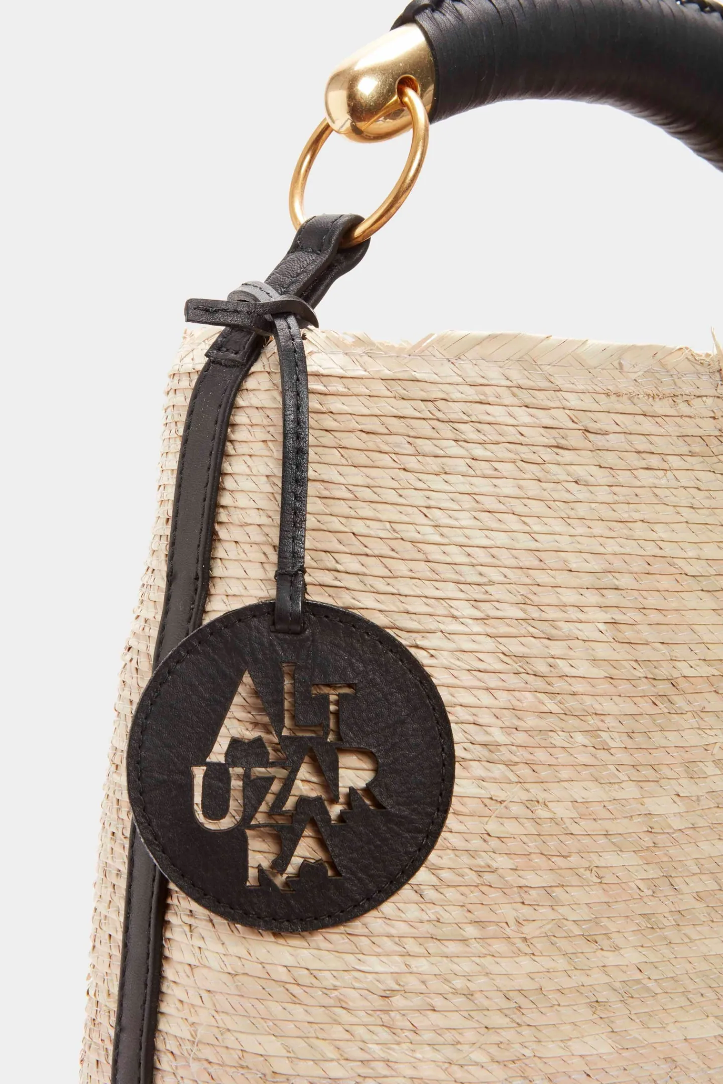 Altuzarra Handbags*Watermill Bag Metal Handle Natural/Black