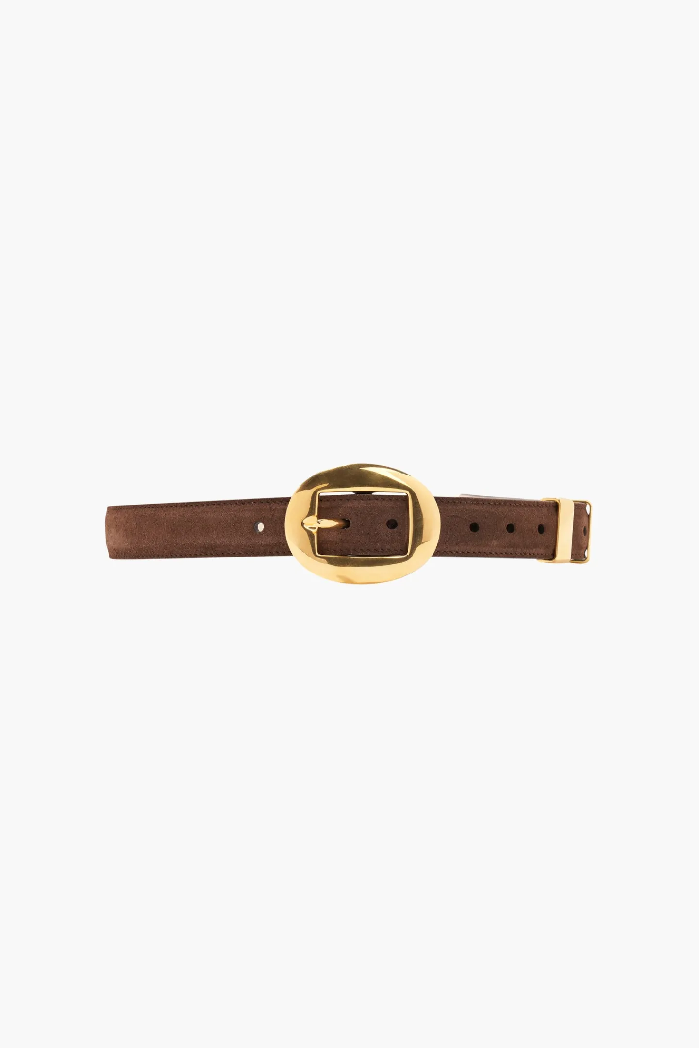 Altuzarra Belts*Vintage Brass Buckle Belt Chocolate