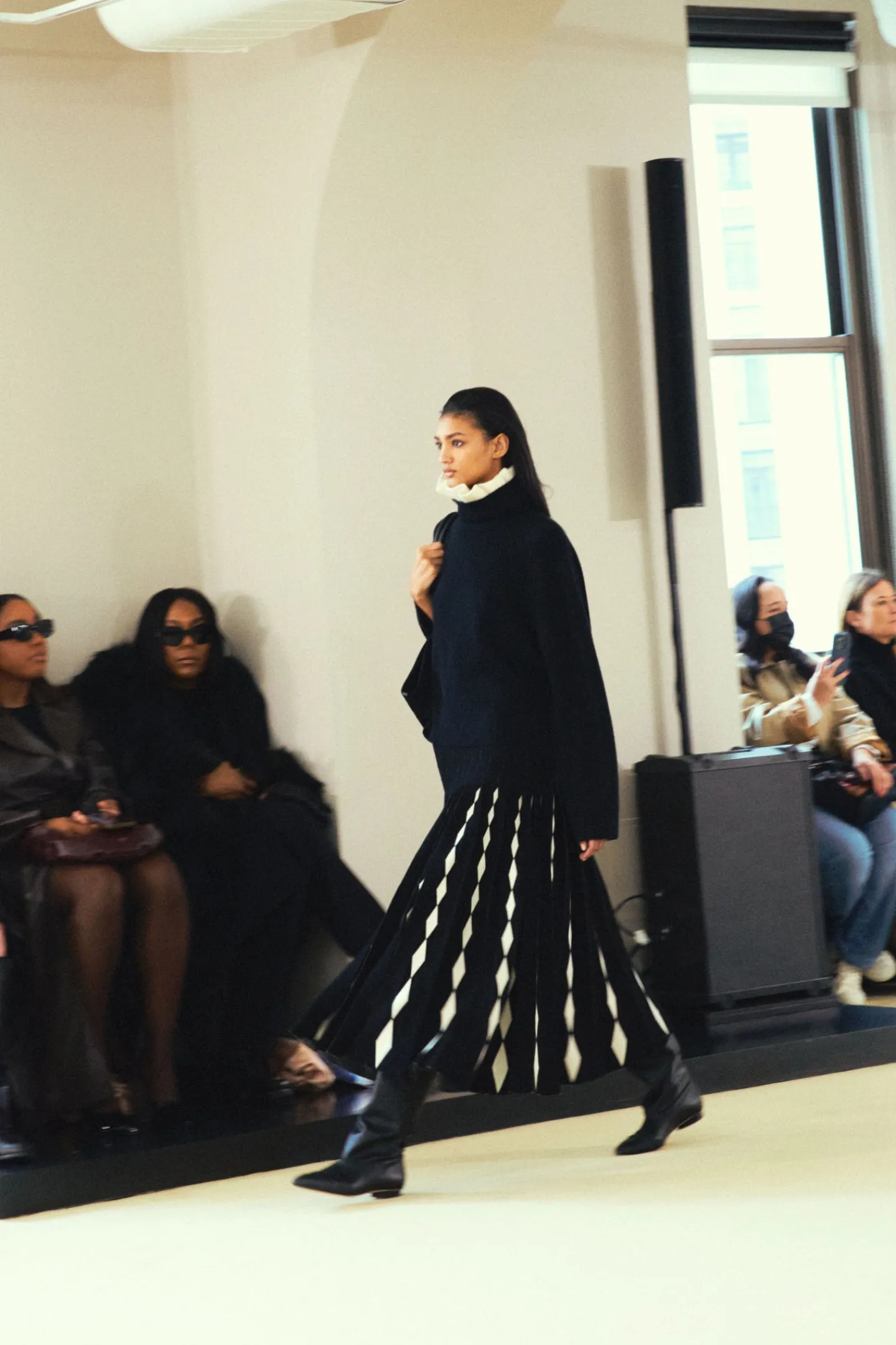 Altuzarra Knitwear*Cortes Skirt Black/Tapioca