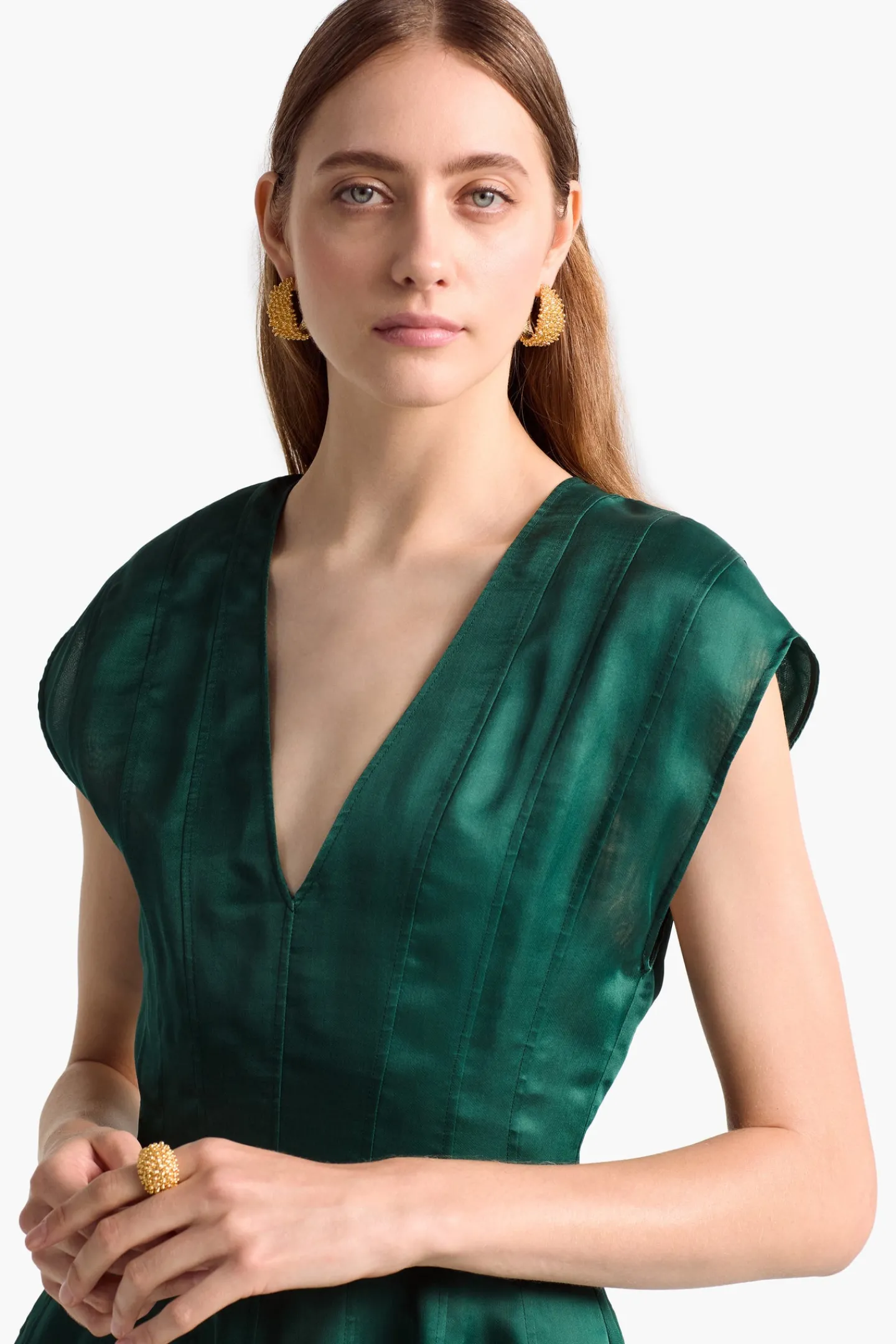 Altuzarra Jewelry*Textured Hoop Earrings Gold