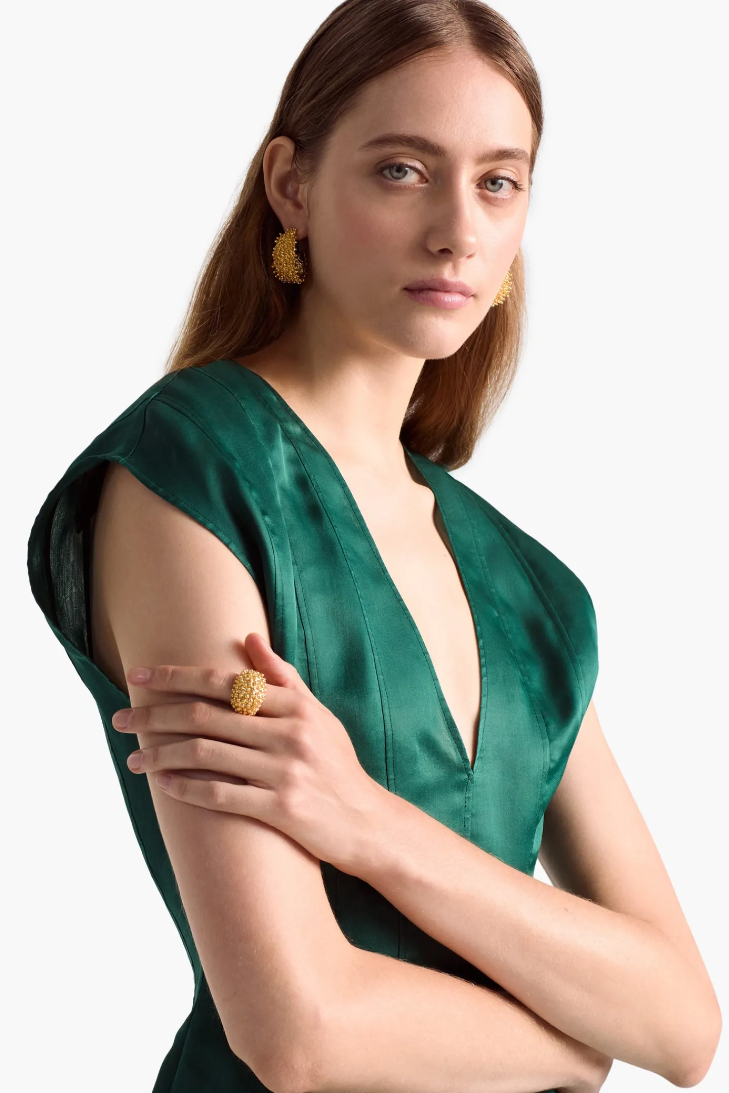 Altuzarra Jewelry*Textured Hoop Earrings Gold