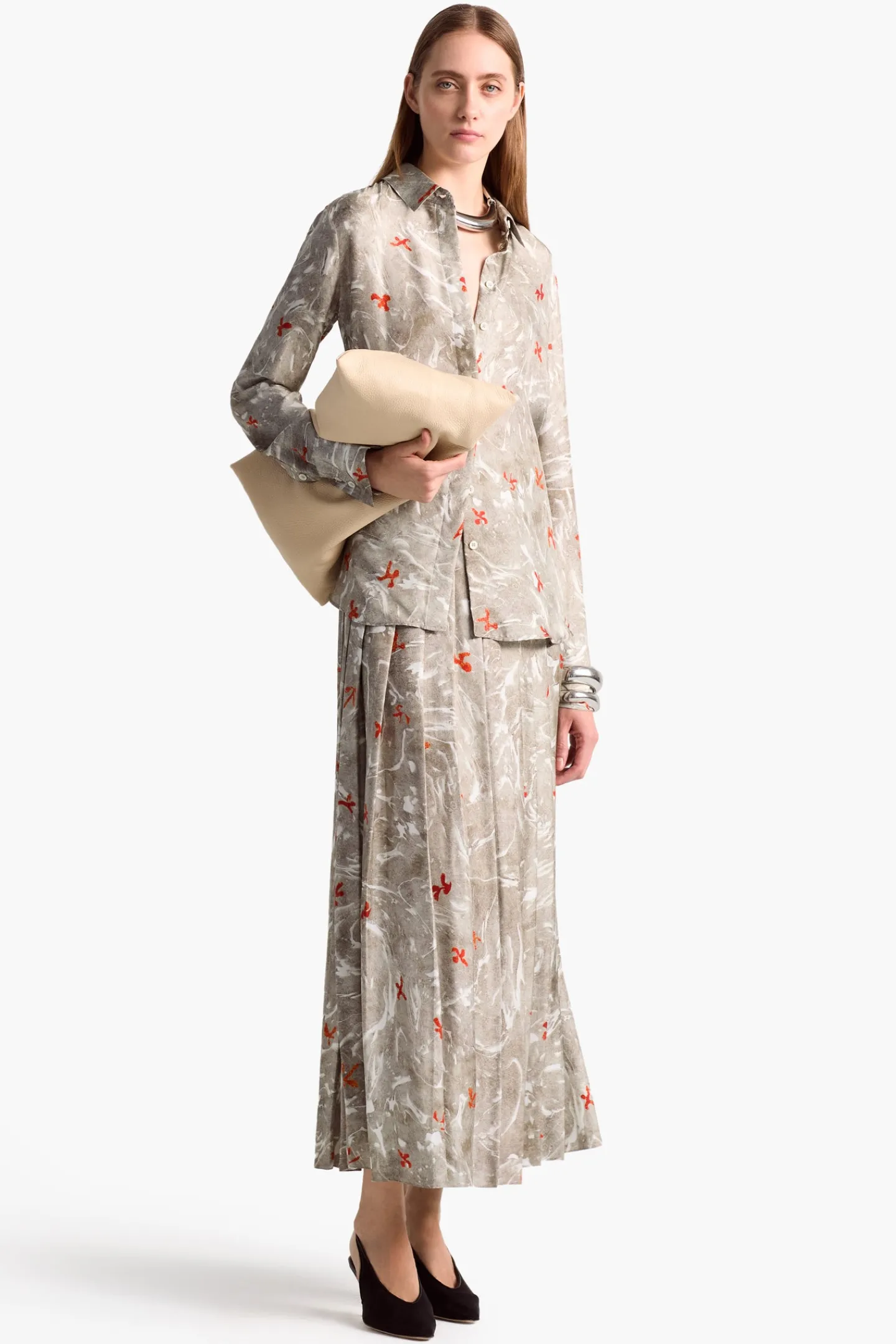 Altuzarra Tops*Chika Top SmokedGlassMarbled