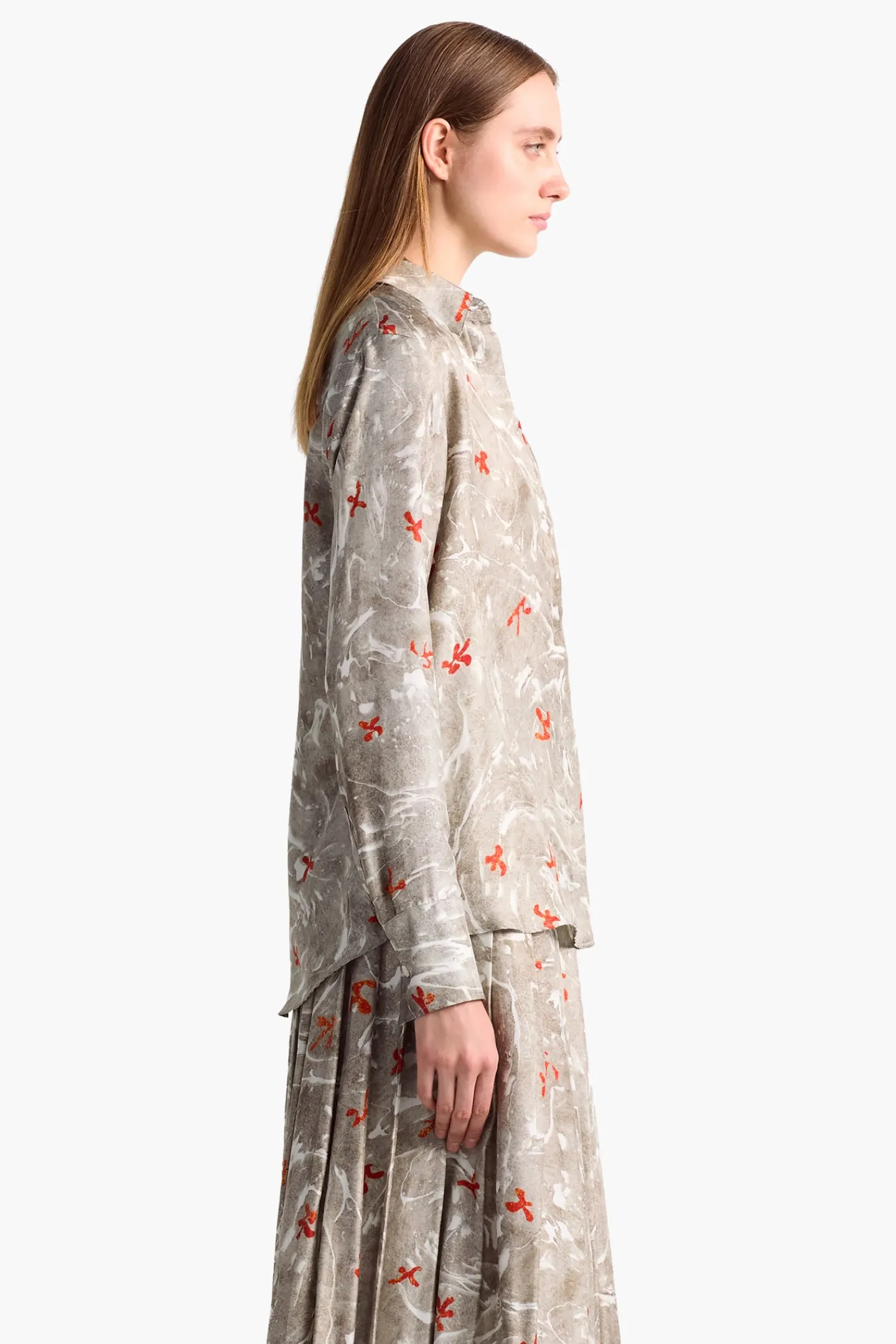 Altuzarra Tops*Chika Top SmokedGlassMarbled